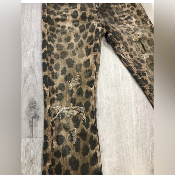 R13 Kate skinny leopard jeans. Size 25 $495 - Picture 6 of 10